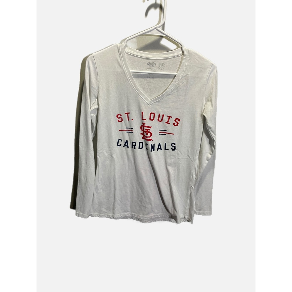Concepts Sport Long Sleeve Shirt Womens Small White St Louis Cardinals MLB Sport